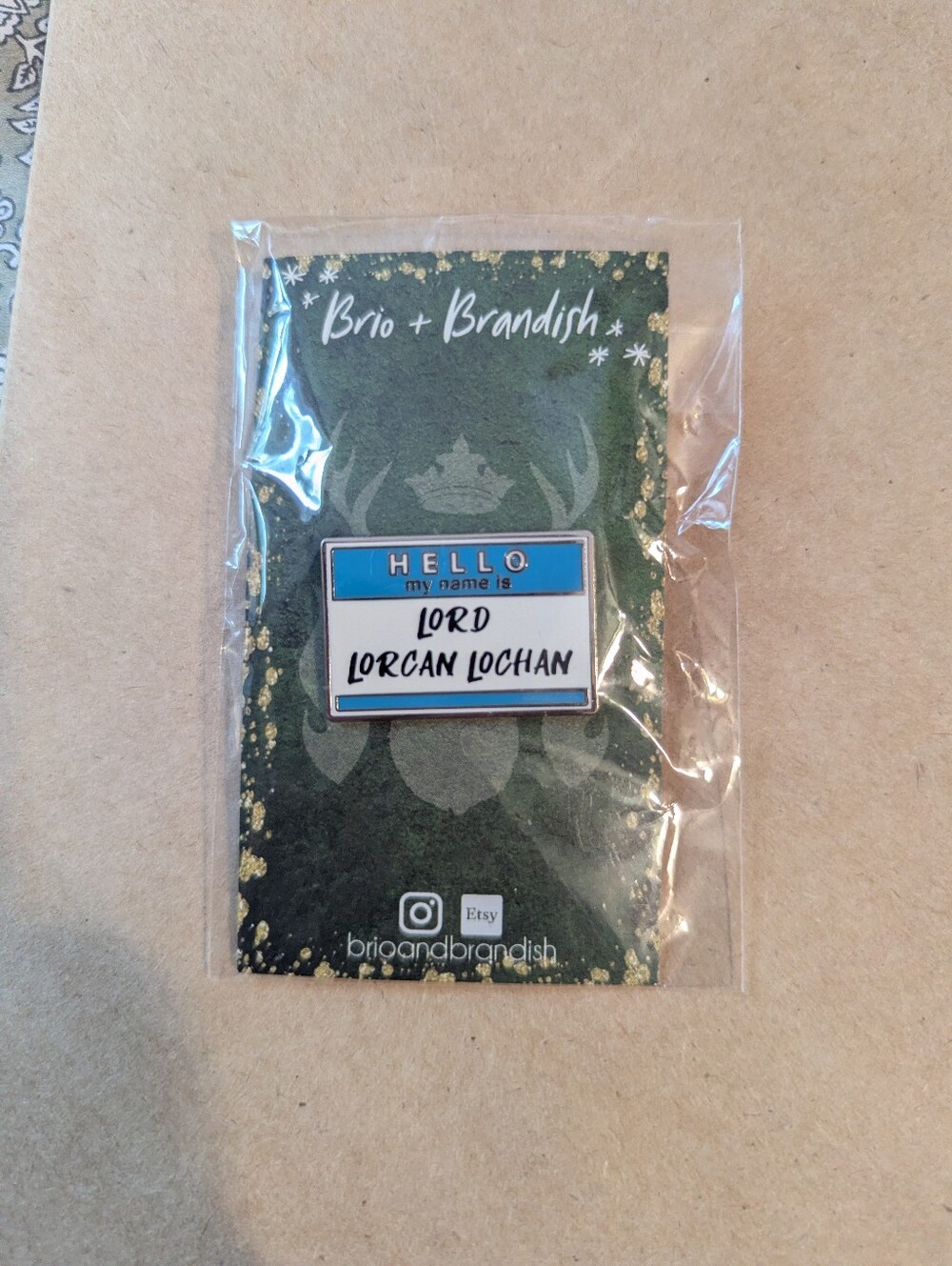 Brio And Brandish Throne Of Glass Enamel Pin